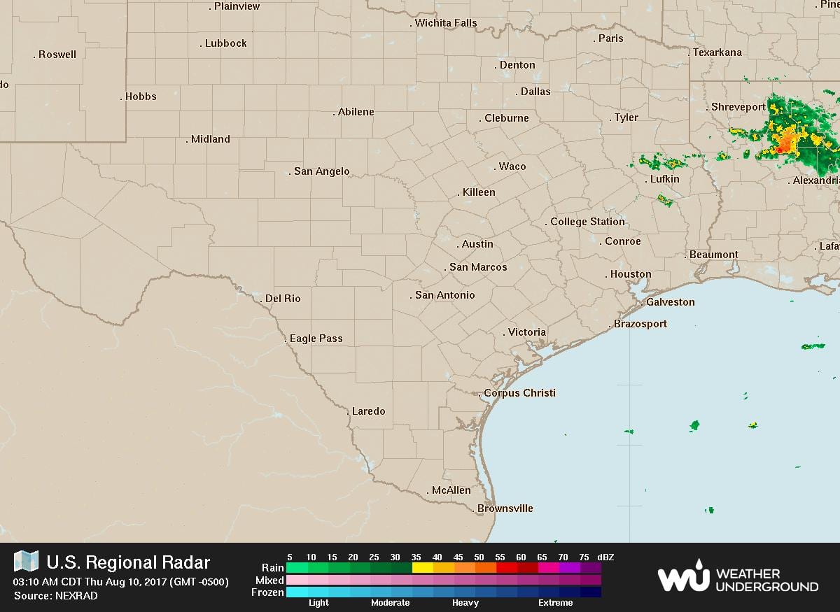 mapa Austin radar