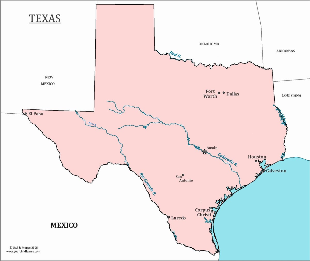 texas mapa Austin