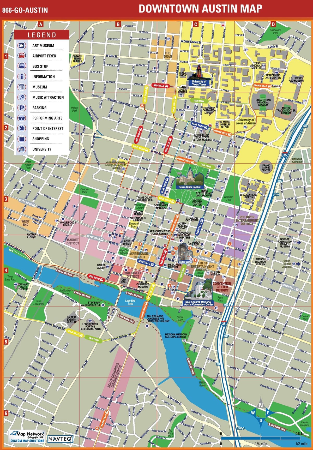 mapa Austin texas