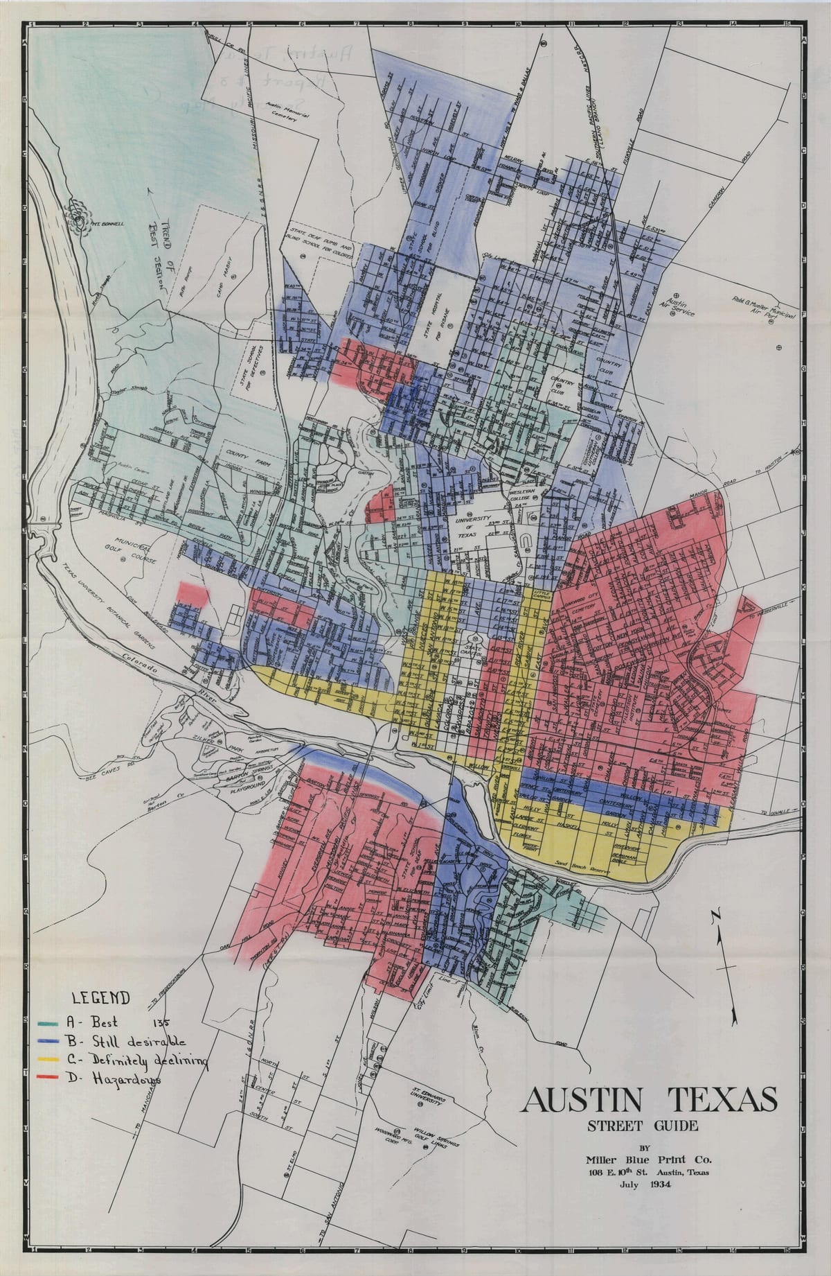 mapa karty Austin