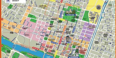 Austin turistická mapa
