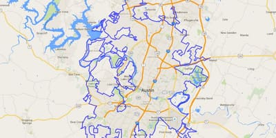 Mapa Austin city limits