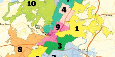 Austin texas mapa okres
