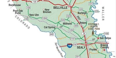 Austin county mapě