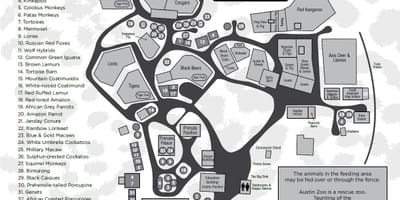 Mapa Austin zoo