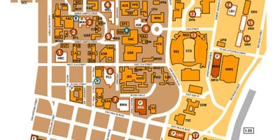 University of texas, Austin mapě
